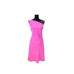 Jones Wear Hot Pink One-Shoulder Cocktail Dress - Size 10